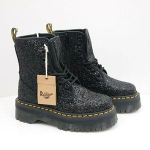 Dr. Martens Jadon Glitter Leather Lace Up Boots